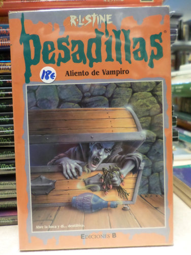 Portada del libro de PESADILLAS - NUMERO 47 - ALIENTO DE VAMPIRO - R.L. STINE - EDICIONES B