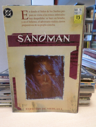 Portada del libro de SANDMAN - ESTACIÓN DE TINIEBLAS - COMPLETA GRAPA 1991 ZINCO -  NEIL GAIMAN