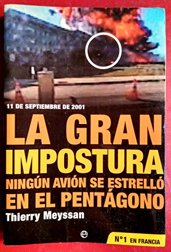 Portada del libro de La Gran Impostura ningún avión se estrelló en el Pentánono