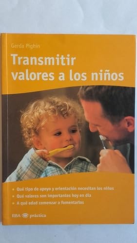 Portada del libro de Transmitir valores a los niños