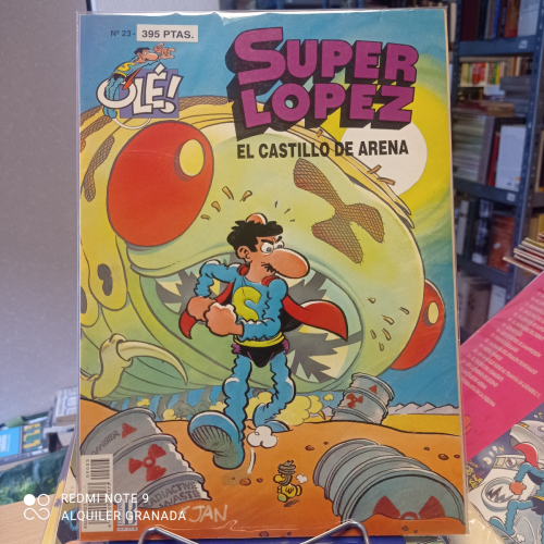 Portada del libro de SUPER LOPEZ: EL CASTILLO DE ARENA (COLECCIÓN OLE Nº 23) PORTADA RELIVE