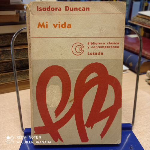 Portada del libro de Isadora Duncan. Mi vida