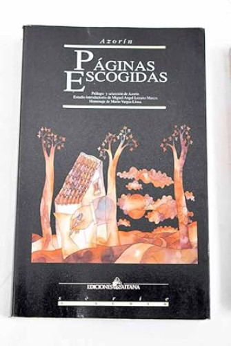 Portada del libro de Páginas Escogidas AZORIN - Homenaje de vargas llosa