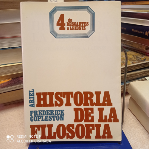 Portada del libro de FREDERICK COPLESTON Historia de la Filosofia 4 de Descartes a Leibniz