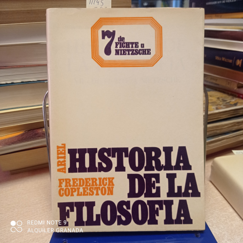 Portada del libro de FREDERICK COPLESTON Historia de la Filosofia 7 De Fichte a Nietzsche