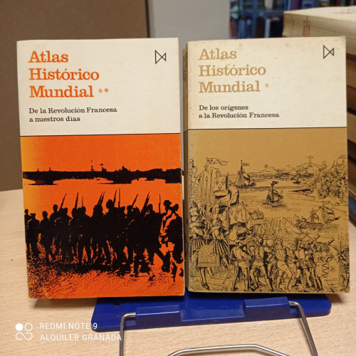 Portada del libro de Atlas historico mundial 2 TOMOS- origenes a rev.francesa / re. francesa a nustros días