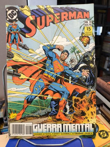Portada del libro de DC Superman Nº 70. Guerra Mental. Ediciones Zinco.