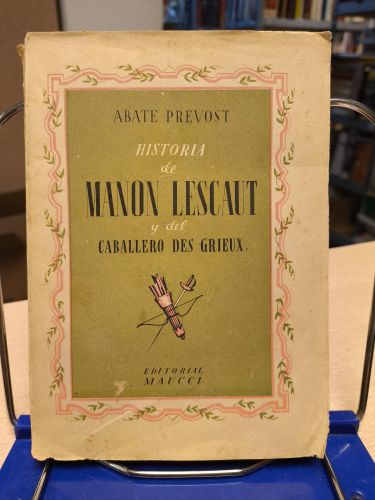 Portada del libro de MANON LESCAUT - ABATE PREVOST - ED. MAUCCI 1947